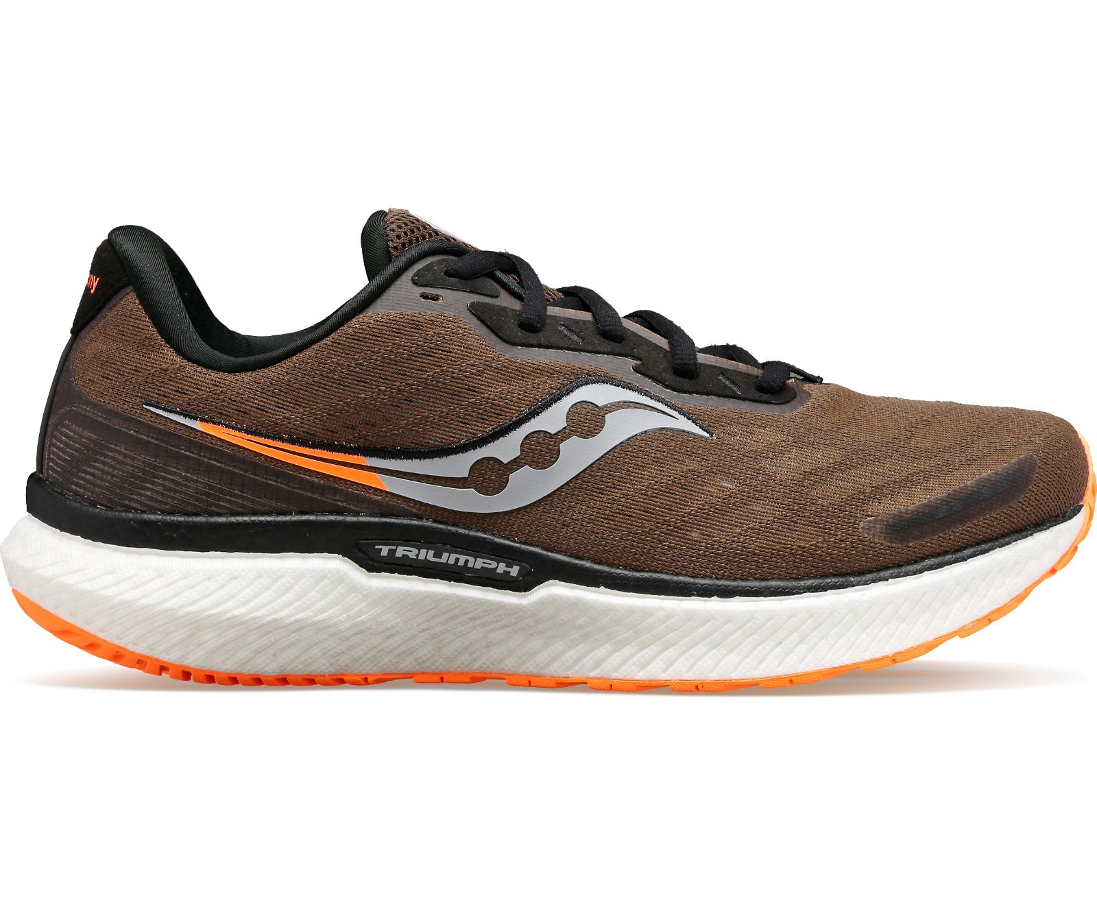 Saucony Triumph 19 Men\'s Running Shoes Olive / Orange | Canada 567XYUF